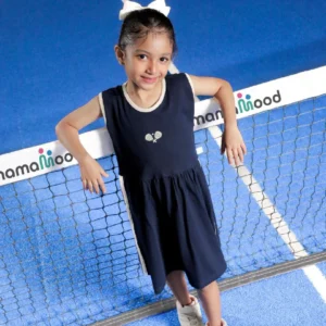 Shine Sleeveless Dress Navy